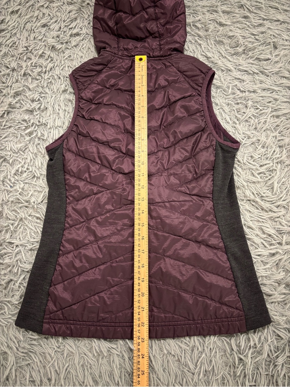 Smartwool Women’s Puffer Vest Hoodie Merino Wool Purple Small Gorpcore Outdoor - Picture 7 of 7